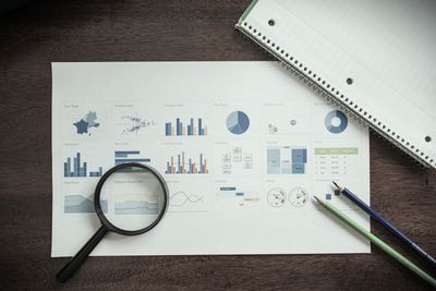 Abstract background image of data charts
